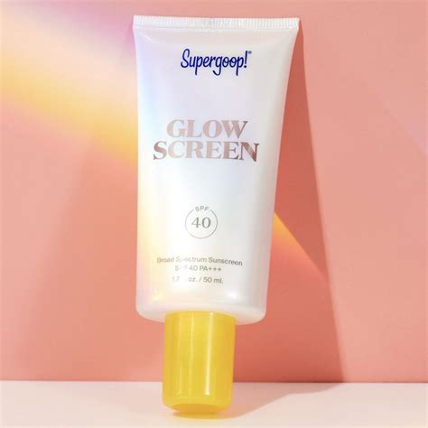 Glowscreen SPF 40. $22 - $38. 2434 reviews. A glowy tinted sunscreen that hydrates skin & primes for makeup with a dewy finish — now in four flexible shades! Clean Chemical. All Skin Types. Glowing Finish. SHADE: Sunrise.