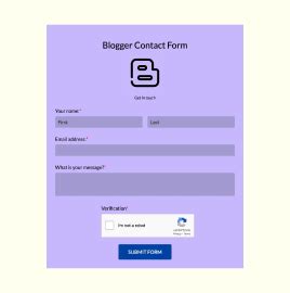 Blogger Contact Form Generator by 123FormBuilder