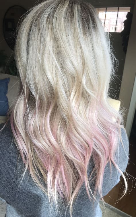 Blonde and pink hair. Mar 5, 2020 · Petal Pink. Amber Le Bon went ultra-light with her rose-gold color. Her platinum blonde base is really, really bright, acting as a contrast against her tan skin. The pink softens the starkness of ... 
