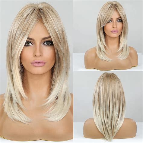 Blonde hair wigs with bangs. Things To Know About Blonde hair wigs with bangs. 
