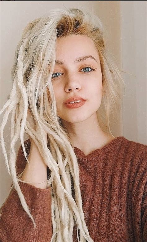 Blondes with dreads. Aug 3, 2022 · 30. Half Up Dreadlocks Hairstyle. Source. This next style is a half-up dreadlock style. Here is wearing long curly dreads that are pulled up in a half-up half-down type of style. This beautiful style would look great on women of all ages. 31. Voluminous Dreadlocks with Highlights. Source. 