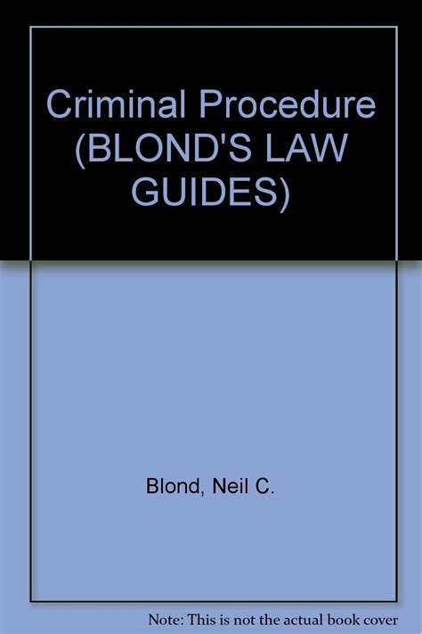 Blonds Criminal Procedure