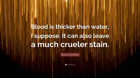 Blood Is Thicker Than Water Full Quote - Misunderstood Quote