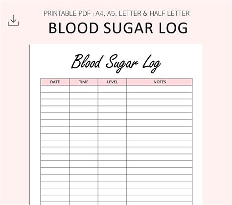 Blood Sugar Log Book: Daily & Weekly Diabetes Record