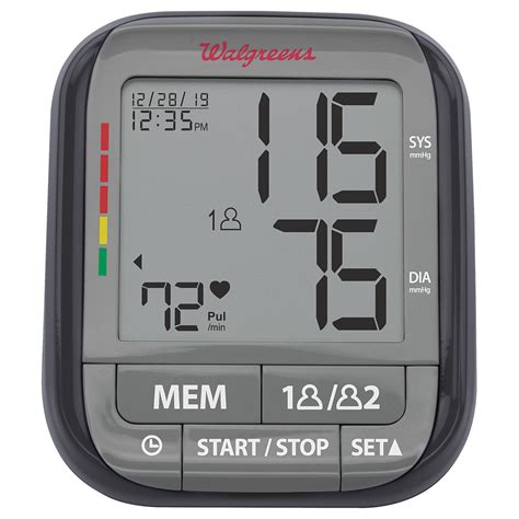Jan 1, 2023 · Walgreens blood pressure machine is one of the popular machines that are used to measure the blood pressure. This machine is easy to use and it is also affordable. 100% Satisfaction Guarantee on all Walgreens Auto- Arm Blood Pressure Monitors. You can order this item from Walgreens and have it delivered for free.