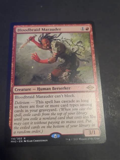 Bloodbraid Marauder Modern Horizons 2 HEAVILY PLD Red Rare MAGIC CARD ...