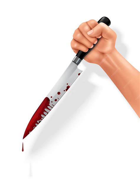 Bloody knife cutting