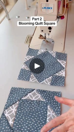 Blooming quilt square.  Featuring a Easy On Point Square in Square Quilt Block Darle...