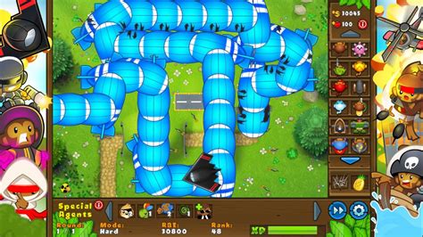 350,000 (T3) 750,000 (T4) 3,000,000 (T5) Up to +60% health per extra player in increments of +20%. Bloonarius: The Inflator. BTD6: Summons various minions upon getting damaged in small increments, minimum of Pink and maximum of MOAB. Expels a rush of bloons, minimum of Ceramic and maximum of Fortified BAD, upon reaching skull health. BTD6: 