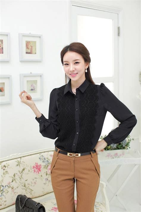 Blouse hitam brokat korea 【Dibarui】