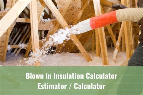 Blow in insulation calculator. The best per-inch loose-fill insulation material is cellulose, followed closely by mineral wool and fiberglass: Blown-in cellulose has an R-3.4 per inch insulation value. If you blow an 8-inch layer, you are adding R-27.2 of insulation. Blown-in mineral wool has an R-3.1 per inch insulation value. If you blow an 8-inch layer, you are adding R ... 