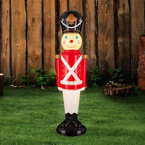 One Pair 31" Blow Mold Toy Soldiers / Retro Light Up Lawn Decorations / Holiday Christmas Yard Decor / 1988 TPI Blow Mold / Made in Canada (449) $ 130.00 