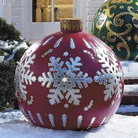 LarpGears 3 Pcs Large Christmas PVC Inflatable Christmas Decorative Ball, 23.6 inch Giant Inflatable Christmas Ornaments Balls for Outdoor Decorations Holiday Decoration (Christmas Balls B) 45. $2999. FREE delivery Sat, Sep 30 on $35 of items shipped by Amazon. Or fastest delivery Thu, Sep 28. . 