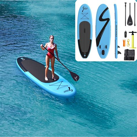 Blow up standing paddle board. Jun 12, 2023 · The Aquacruz Suncruzer paddle board was available the week of 6/22/2022 for $199.99. Aldi will carry the Aqua Cruz Suncruzer 10 model of inflatable stand-up paddle board. Price: $199.99 (2022, price may vary) Available: 6/22/2022 (for a limited time) Model: Aqua Cruz- Suncruzer 10; 10 foot inflatable stand up paddle board ; Dimensions: 10 ft x ... 