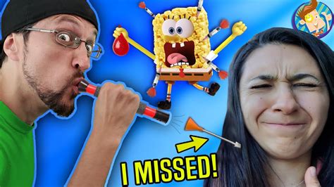 Blowdart a Balloon to Win Spongebob RICE KRISPY Treats! (FV ... - YouTube