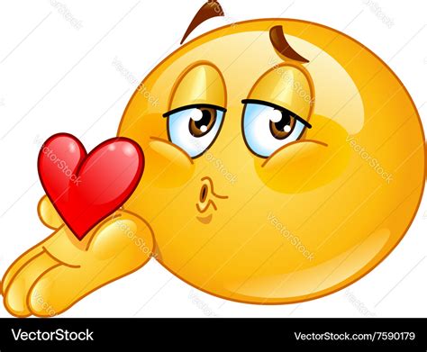 The 😘 emoji shows a face blowing a kiss with a heart com