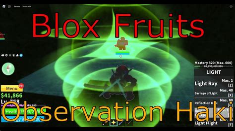 What is Observation Haki in Blox Fruits? Observation Haki is an unlockable ability that allows the user to dodge incoming enemy attacks, see through walls, spot enemies from a distance, and view .... 
