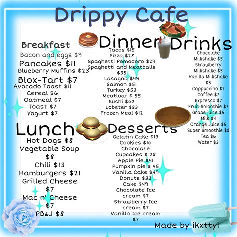 bloxburg menu cafe. bloxburg menu for a cafe decal number:9732536587. Brooklyn jaims. Arte Hippy. Roblox Decals. All my codes can be found on instagram @xroblox_decalsx. Mayah. Cores Rgb. Rgb Color Codes. Code Wallpaper. House Design Pictures. Linen RGB..