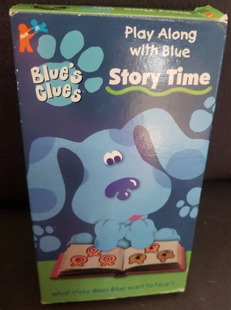 The 'Blues Clues - Story Time' DVD, which was released in 1998, contains episodes from the series, including 'What's Blue's Favorite Story?', and an exclusive video offering 'What Story Does Blue Want to Play?'. Blue is a puppy who places her paw prints on several clues, and it's up to human friend Steve to deduce what the pup wants to do.. 