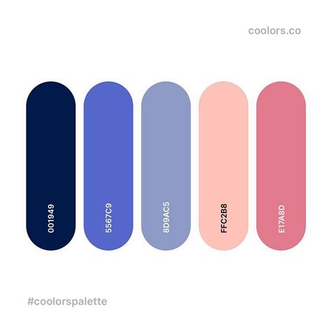 Blue, Pink and Red Color Palettes - ColorKit