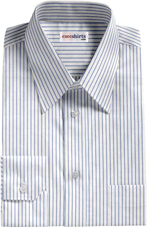 Blue/White Pinstripe Dress Shirt - execshirts