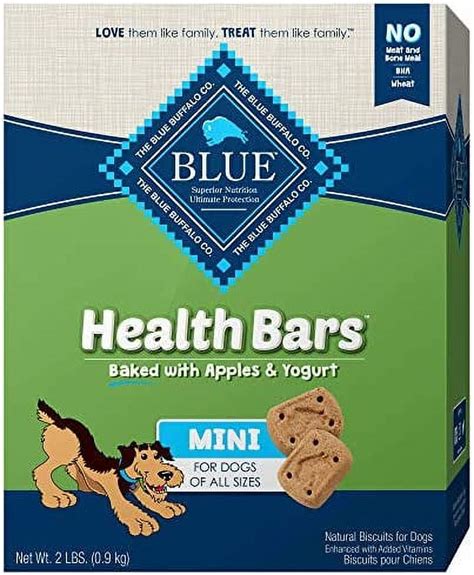 Blue Buffalo Health Bars Mini Natural Crunchy Dog Treats Biscuits ...