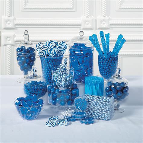 Blue Candy Buffet Supplies - Blue Candy & Containers