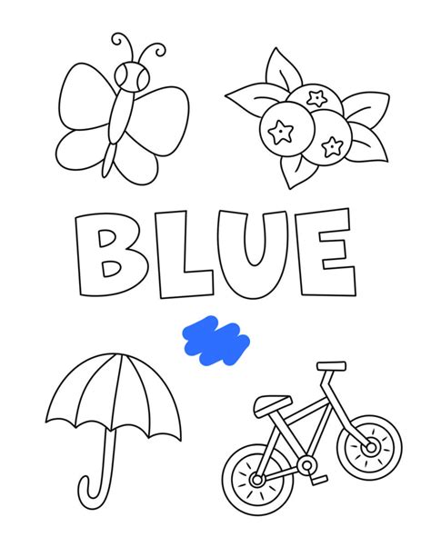 Blue Coloring Shee