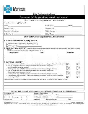 Blue Cross Prior Authorization Form Fill Out and Sign Printable PDF