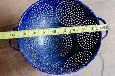 Blue Enamel Strainer - Etsy