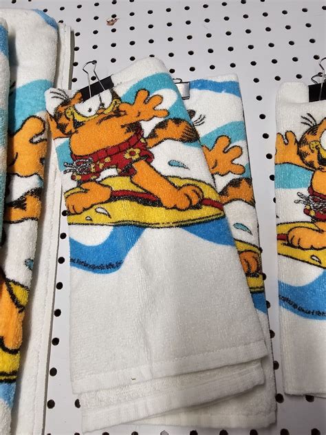 Blue Encounter Garfield Face Towel eBay