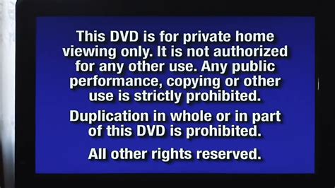 Blue FBI Warning Screen DVD 2000 (2001 2002 2003) - YouTube