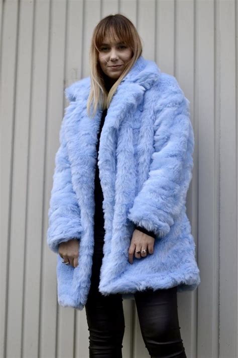 Blue Fluffy Coat - Etsy