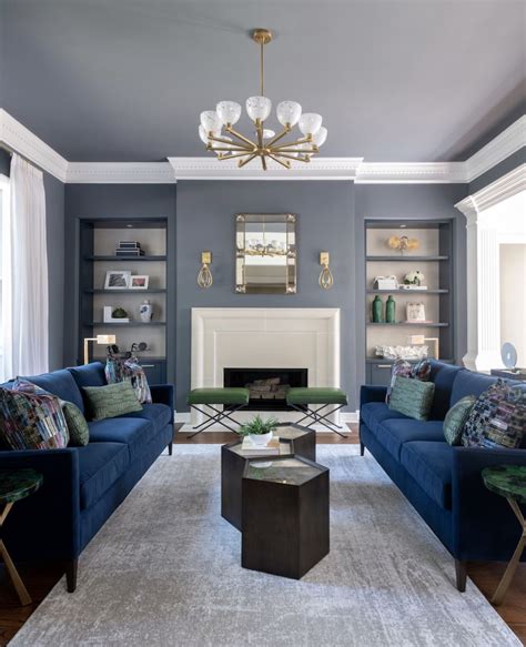 Blue Grey Walls Living Room Ideas - Photos & Ideas Houzz