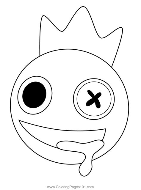 Blue Head Rainbow Friends Roblox Coloring Page in 2022 Avengers