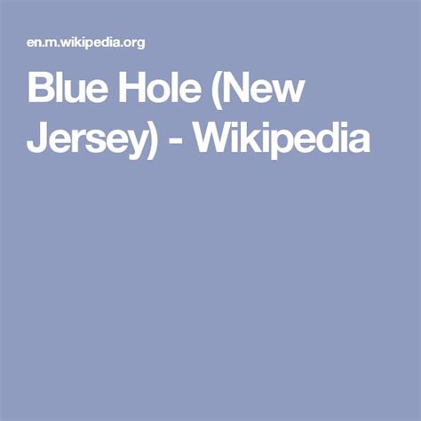 Blue Hole (New Jersey) - Wikipedia