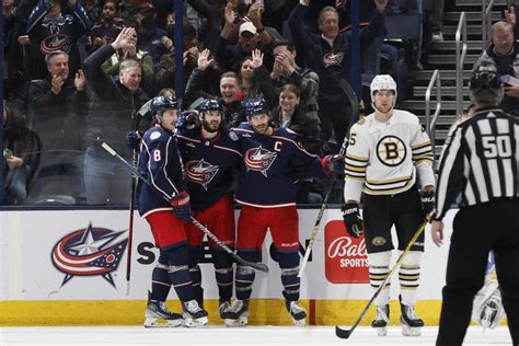 Blue Jackets send Atlantic Division-leading Bruins to third straight loss with 5-2 win