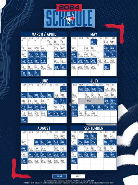 Blue Jays Schedule