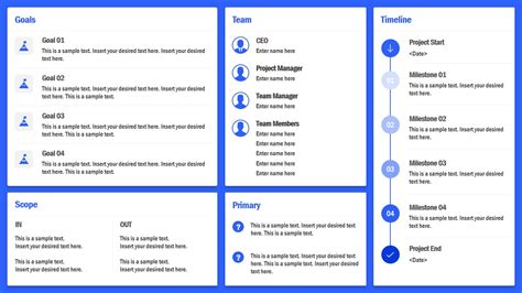Blue Project Charter PowerPoint SlideModel