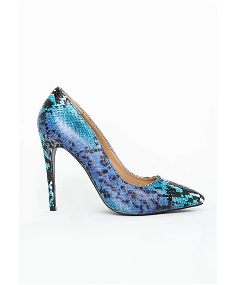 Blue Snakeskin Shoes ShopStyle