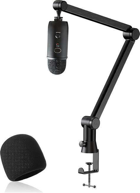 Blue Yeti Boom Arm Mic Stand with Pop Filter - amazon.com