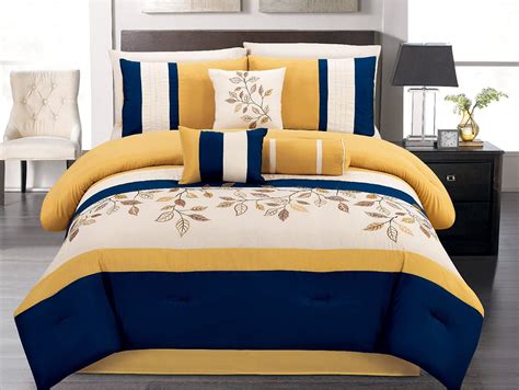 Blue and yellow comforter sets. Things To Know About Blue and yellow comforter sets. 