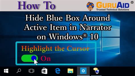 Blue box around everything i click windows.  Jun 20, 2018 · Have a blue bo...