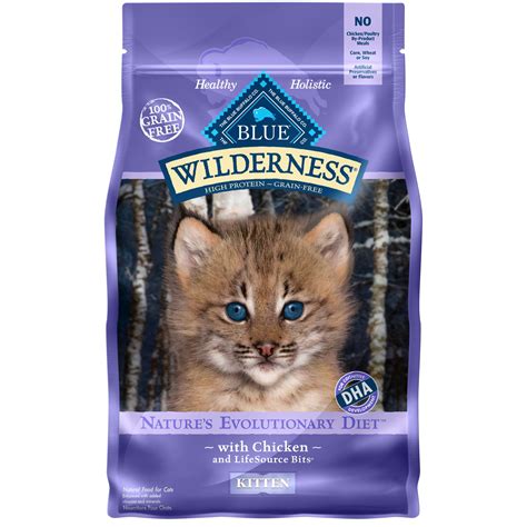 Blue buffalo kitten food. BLUE Wilderness high-protein, grain free cat food is a product of Blue Buffalo. Based in the United States, BLUE makes premium-quality pet foods starting with real meat first, plus fruit and vegetables. - PACKED WITH REAL CHICKEN: Made to feed your feline's wild side, this high protein kitten food is packed with more of the meat cats crave to ... 