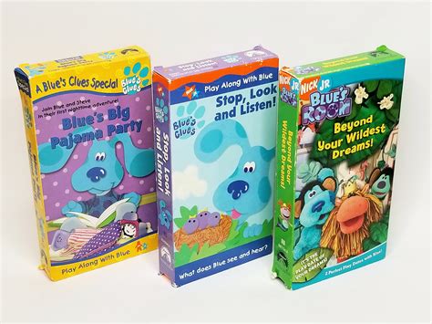 LOT 3 BLUE'S CLUES VHS TAPES Nick JR ABC 123s CAF