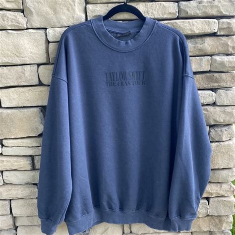 Blue eras crewneck. The crewneck is really nice quality and SO comfortable. I get the hype lol. mrrcliff2 • 3 mo. ago. The guy controlling the line there said it would likely be sold out within a half hour, though. So if you want it, I do suggest getting there early and waiting. 