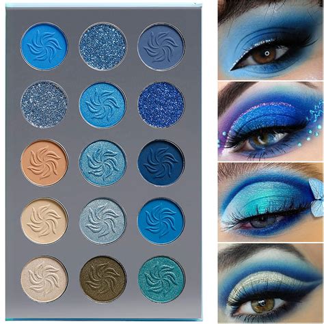 Blue eyeshadow palette. This item: MAKI YIKA Blue Eyeshadow Palette, Blue Eye Shadow 9 Color Matte Shimmer Glitter Eye Makeup Palette, Pressed Powder Eyes Makeup Palette Long Lasting & High Pigmented (Blue) $9.99 $ 9 . 99 Get it as soon as Monday, Nov 20 