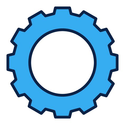 Blue gear icon iphone.  While seemingly simple, it represents the active u...