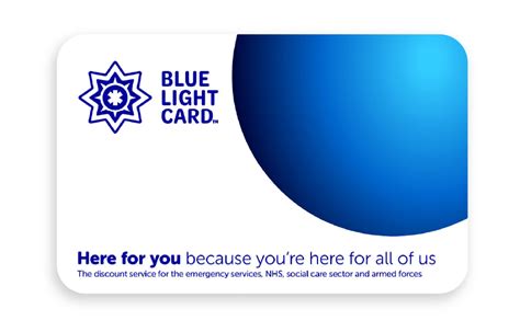 Blue light card. Blue Light Card. We are the discount service for the emergency services, NHS, social care sector and armed forces, providing our members with thousands of amazing discounts online and on the high street. For just £4.99, members of the Blue Light community can register for 2-years access to more than 15,000 discounts from large national ... 