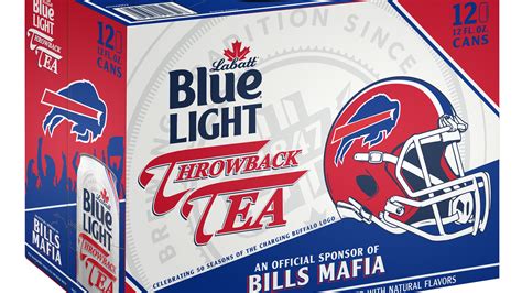 Blue light throwback tea. Labatt Blue Light's Throwback Tea will be available this week. A must have for die-hard Bills fans. 